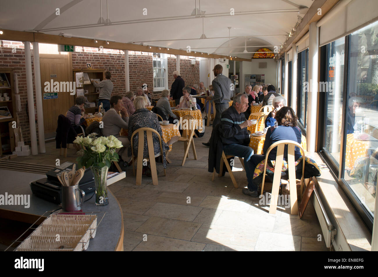 The White Rose cafe at St. Martin`s House, Leicester, UK Stock Photo